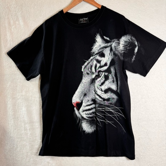 Rock Chang black t shirt double sided tiger print large - Picture 6 of 13